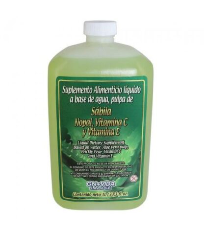 BEBIDA SABILA NOPAL VITAMINAS C Y E 1LT GN+VIDA