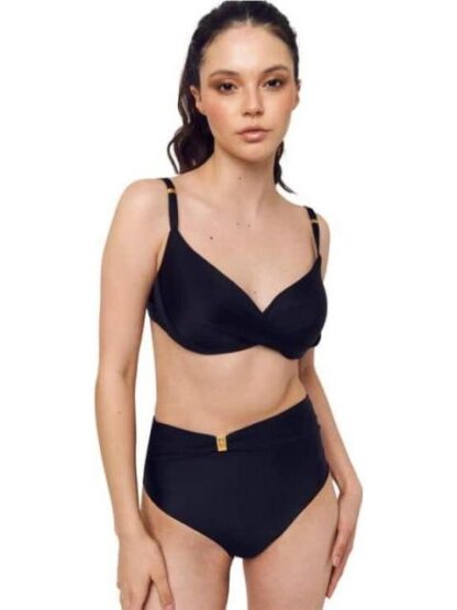 PANTI DE BIKINI DRAPEADO NEGRO HOLLY LAND - Image 2