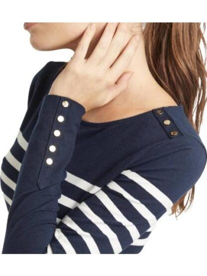 BLUSA RAYAS AZUL MARINO HOLLY LAND - Image 5