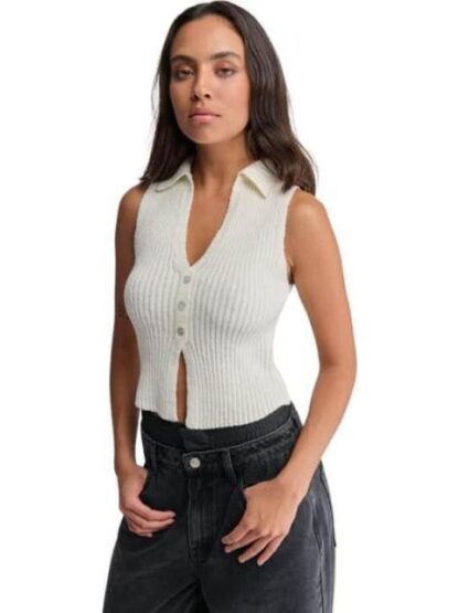 BLUSA ACANALADA MARFIL HOLLY LAND - Image 2