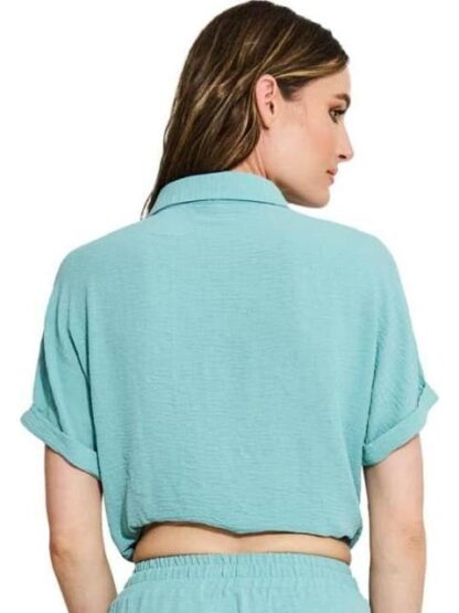 BLUSA ANUDADA AZUL TURQUESA HOLLY LAND - Image 4