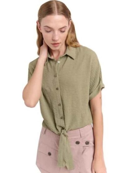 BLUSA ANUDADA CON ESTAMPADO VERDE OLIVO HOLLY LAND - Image 5