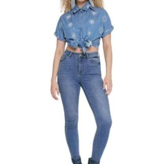 BLUSA BLUSA BORDADA AZUL HOLLY LAND