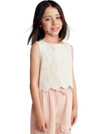 BLUSA BORDADA BLANCO HOLLY LAND KIDS - Image 3