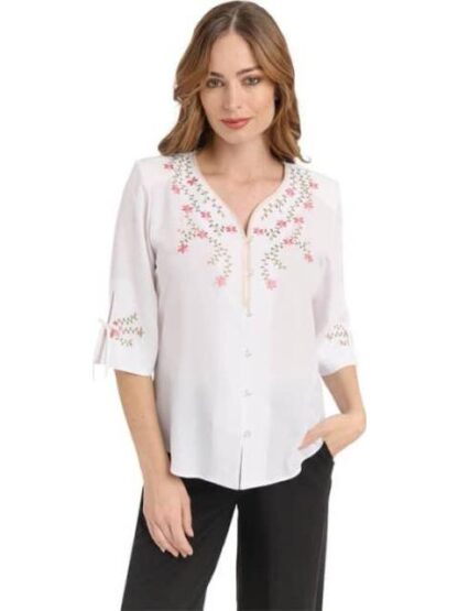 BLUSA BORDADA BLANCO PALOMA CARMIN - Image 3