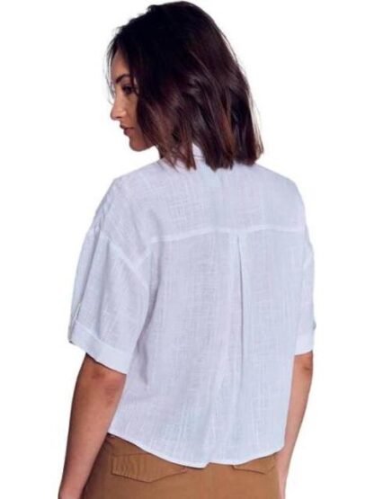 BLUSA CAMISERA BLANCO HOLLY LAND - Image 3
