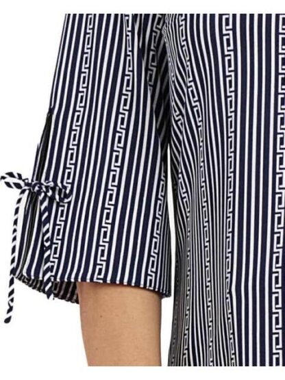 BLUSA CON ACCESORIO AZUL MARINO PALOMA CARMIN - Image 5