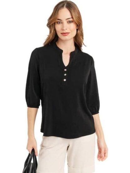 BLUSA CON BOTONES NEGRO YAELI FASHION - Image 2