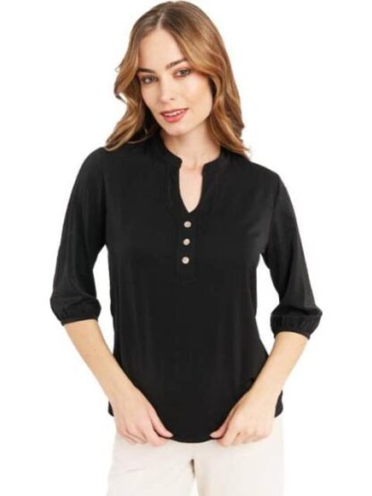 BLUSA CON BOTONES NEGRO YAELI FASHION - Image 3