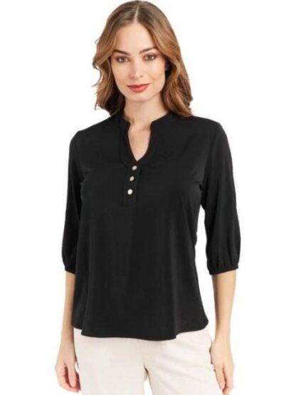 BLUSA CON BOTONES NEGRO YAELI FASHION - Image 4