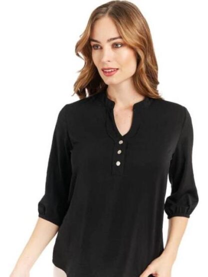 BLUSA CON BOTONES NEGRO YAELI FASHION - Image 5