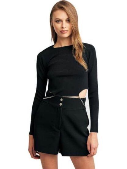 BLUSA CON PEDRERIA NEGRO HOLLY LAND