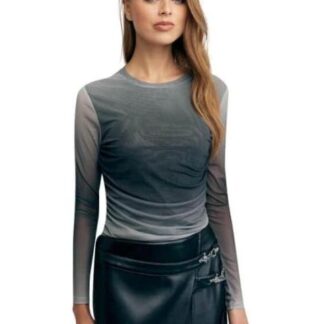 BLUSA CON TRANSPARENCIA GRIS HOLLY LAND