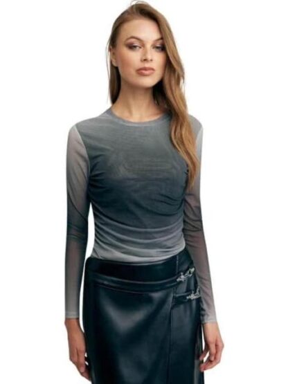 BLUSA CON TRANSPARENCIA GRIS HOLLY LAND
