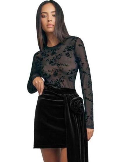 BLUSA CON TRANSPARENCIA NEGRO HOLLY LAND