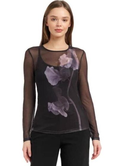 BLUSA CON TRANSPARENCIA NEGRO HOLLY LAND