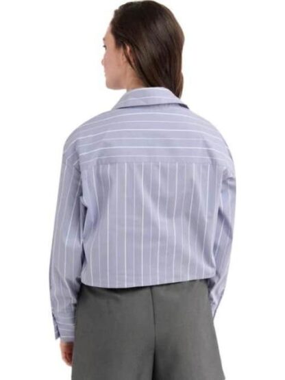 BLUSA CROP RAYAS AZUL HOLLY LAND - Image 5