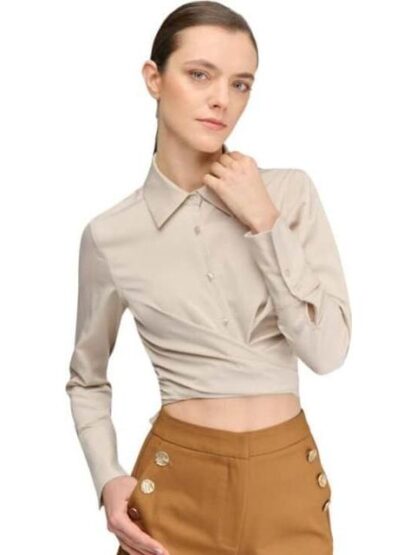 BLUSA CROP SATINADA AVENA HOLLY LAND - Image 2