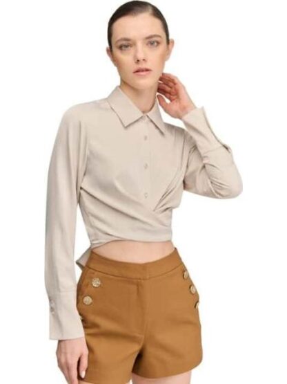 BLUSA CROP SATINADA AVENA HOLLY LAND - Image 4