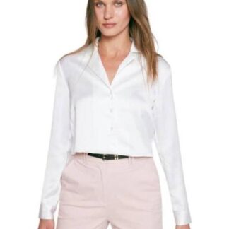 BLUSA CROP SATINADA MARFIL HOLLY LAND