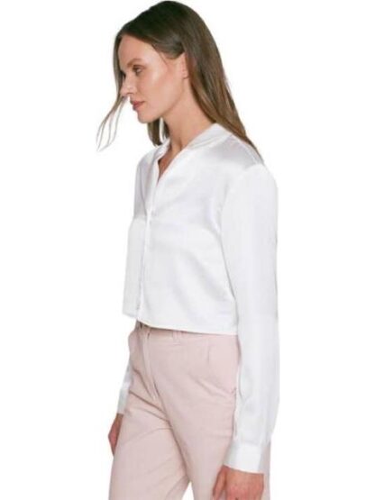 BLUSA CROP SATINADA MARFIL HOLLY LAND - Image 4