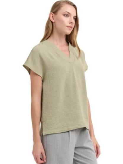 BLUSA CUELLO V AZUL MENTA HOLLY LAND - Image 3