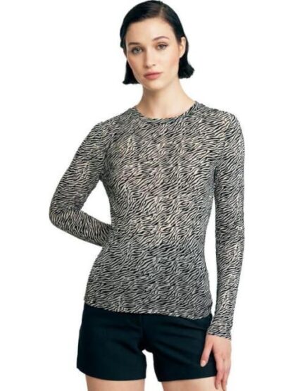 BLUSA ESTAMPADO DE CEBRA BICOLOR HOLLY LAND - Image 2