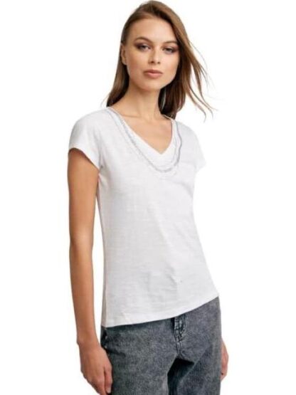 BLUSA MANGA CORTA BLANCO HOLLY LAND - Image 2