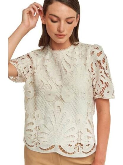 BLUSA ENCAJE MARFIL HOLLY LAND - Image 3