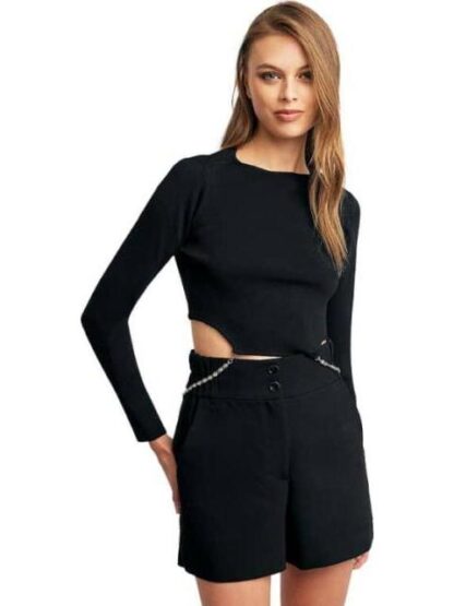 BLUSA CON PEDRERIA NEGRO HOLLY LAND - Image 2