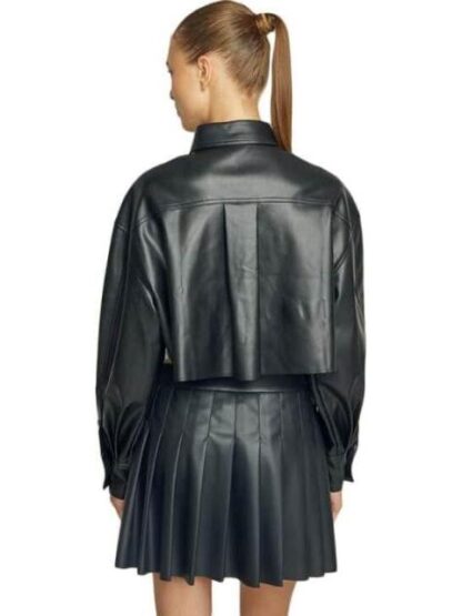 CAMISA CROP EFECTO PIEL NEGRO HOLLY LAND - Image 2