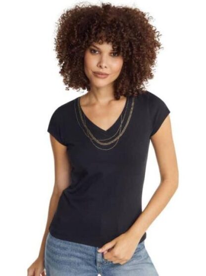 BLUSA MANGA CORTA NEGRO HOLLY LAND - Image 2