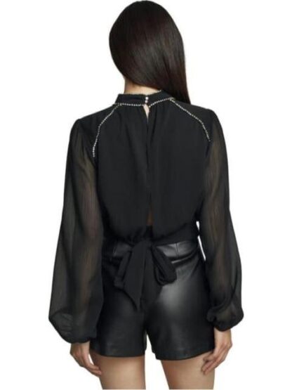 BLUSA CON TRANSPARENCIA NEGRO HOLLY LAND - Image 3