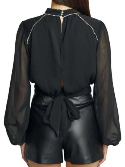 BLUSA CON TRANSPARENCIA NEGRO HOLLY LAND - Image 4
