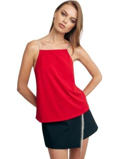 BLUSA TIRANTES CON BRILLOS ROJO HOLLY LAND - Image 2