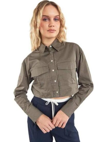 CAMISA CROP VERDE OLIVO HOLLY LAND - Image 2