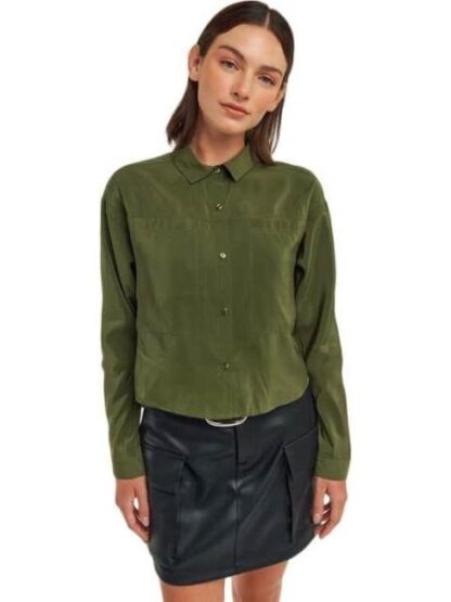 CAMISA MANGA LARGA VERDE OLIVO HOLLY LAND - Image 5