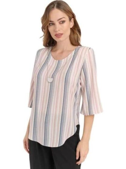 BLUSA DAMA CLASICA BEIGE PALOMA CARMIN - Image 3