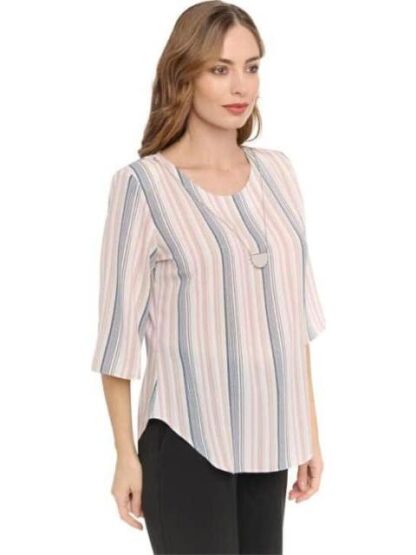 BLUSA DAMA CLASICA BEIGE PALOMA CARMIN - Image 5