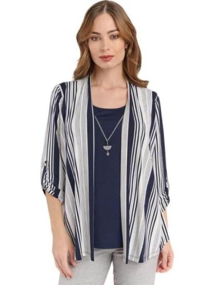 BLUSA DAMA CONTEMPORANEA AZUL MARINO YAELI FASHION - Image 2