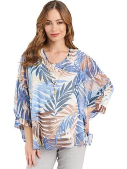 BLUSA DAMA CONTEMPORANEA AZUL YAELI FASHION