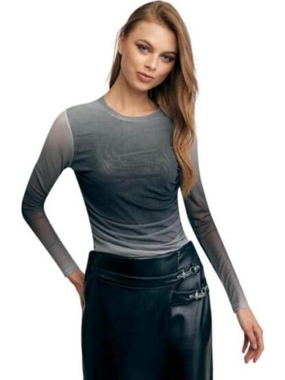 BLUSA CON TRANSPARENCIA GRIS HOLLY LAND - Image 2