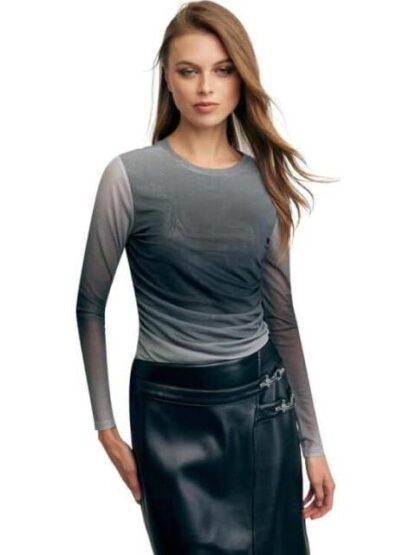 BLUSA CON TRANSPARENCIA GRIS HOLLY LAND - Image 3
