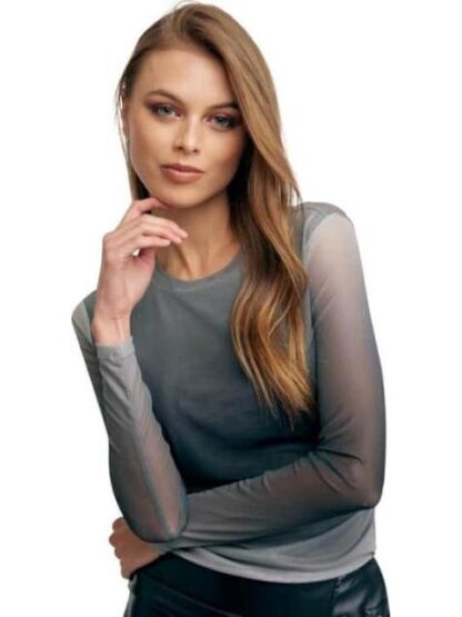 BLUSA CON TRANSPARENCIA GRIS HOLLY LAND - Image 4