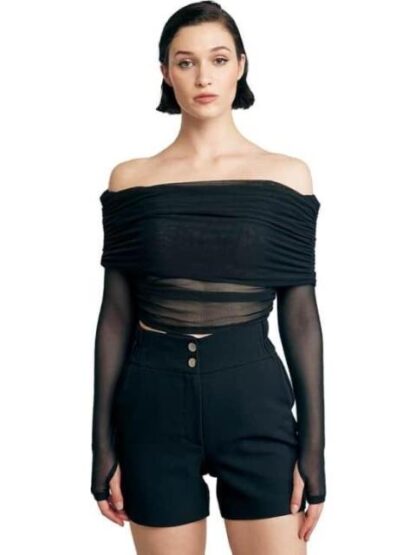 BLUSA CON TRANSPARENCIA NEGRO HOLLY LAND - Image 2