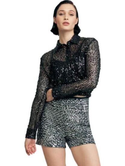 BLUSA DE LENTEJUELA NEGRO HOLLY LAND - Image 2
