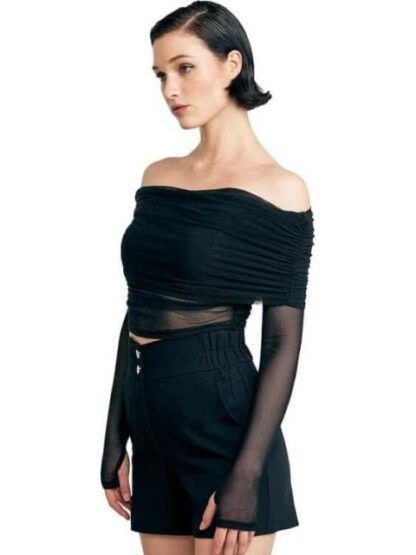 BLUSA CON TRANSPARENCIA NEGRO HOLLY LAND - Image 3