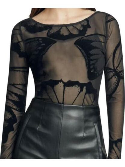 BLUSA MESH MANGA LARGA NEGRO HOLLY LAND - Image 4