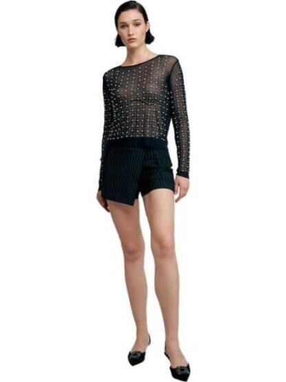 BLUSA MESH PERLAS NEGRO HOLLY LAND - Image 5