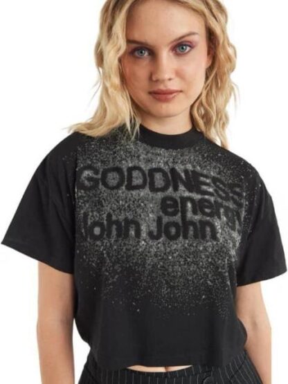 PLAYERA CROP NEGRO SANTA LOLA - Image 5